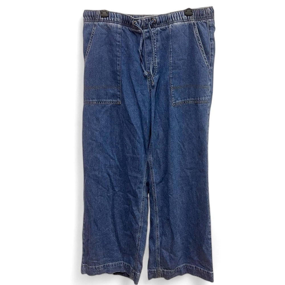 Forever 21 Premium Wide Leg Elastic Waistband Retro Jeans size XL